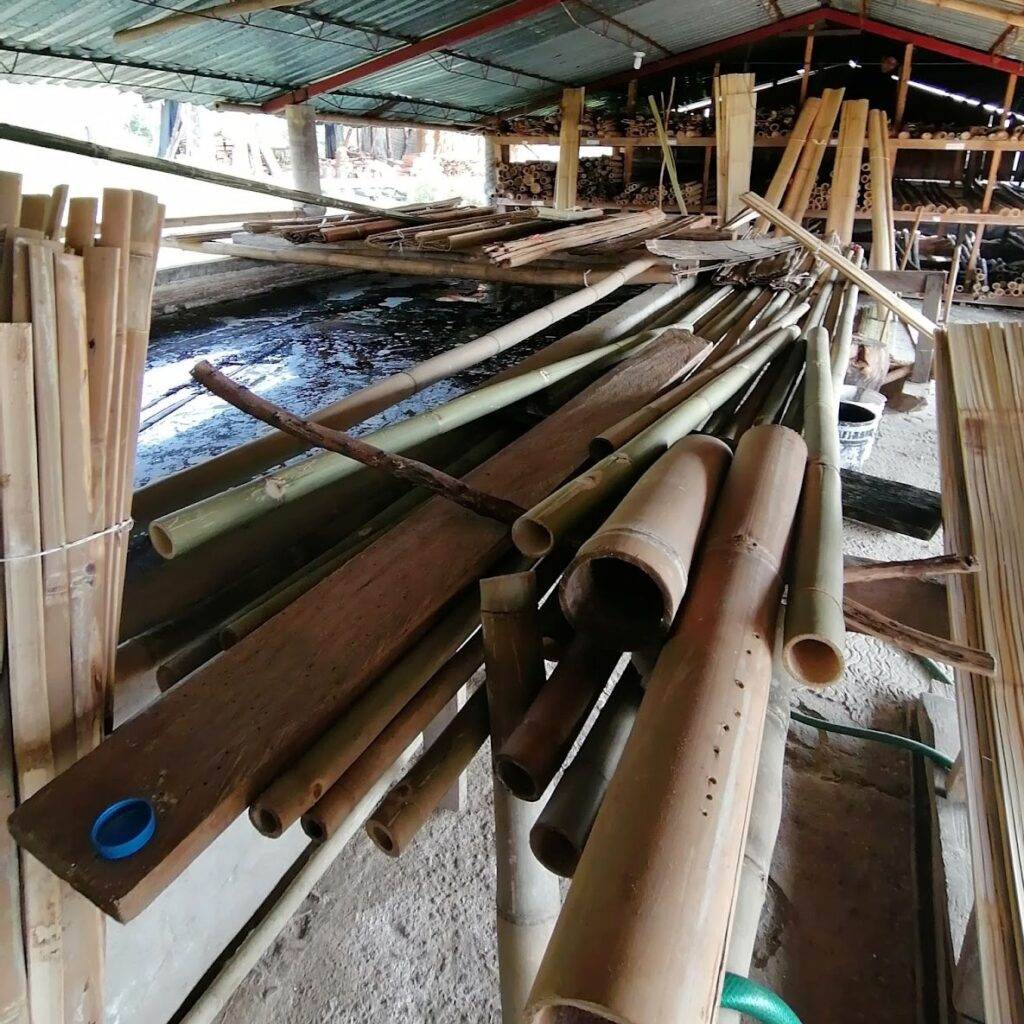 facility for treating and processing bamboo